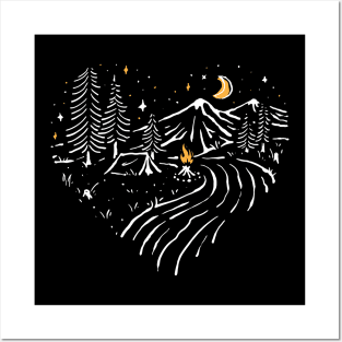 Camping in Love Posters and Art